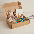 Small western mystery box with cactus pen, hair clips, notebook and keychain